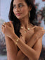 Varnika Arora La Fiore Lumiere Necklace with intricate floral pendant and delicate chain, elegant jewelry accessory.
