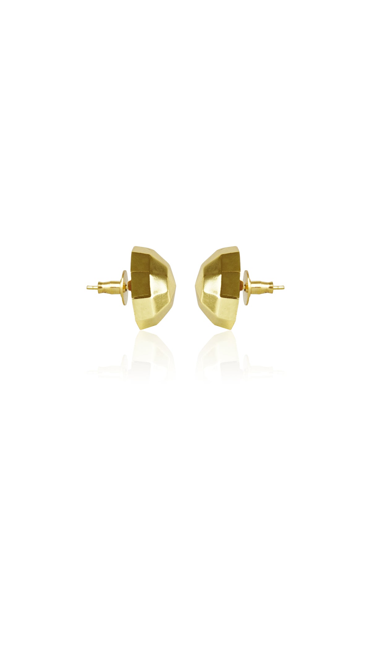 Varnika Arora Let's Disco Tiny Tinsel Studs in gold with shimmering tinsel detail, perfect for adding sparkle to your look. Main image