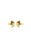 Varnika Arora Let's Disco Tiny Tinsel Studs in gold with shimmering tinsel detail, perfect for adding sparkle to your look.