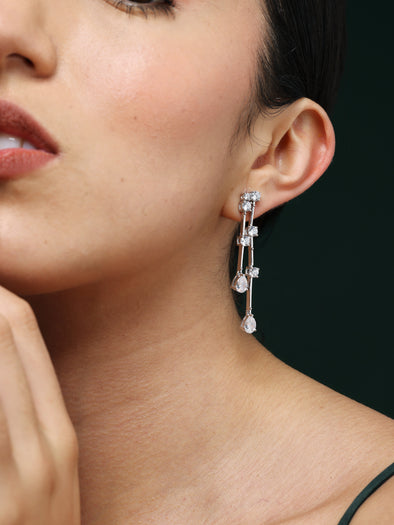 CZ Radiance Drop Earrings