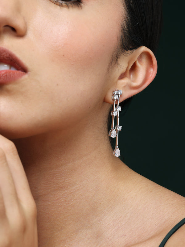 CZ Radiance Drop Earrings