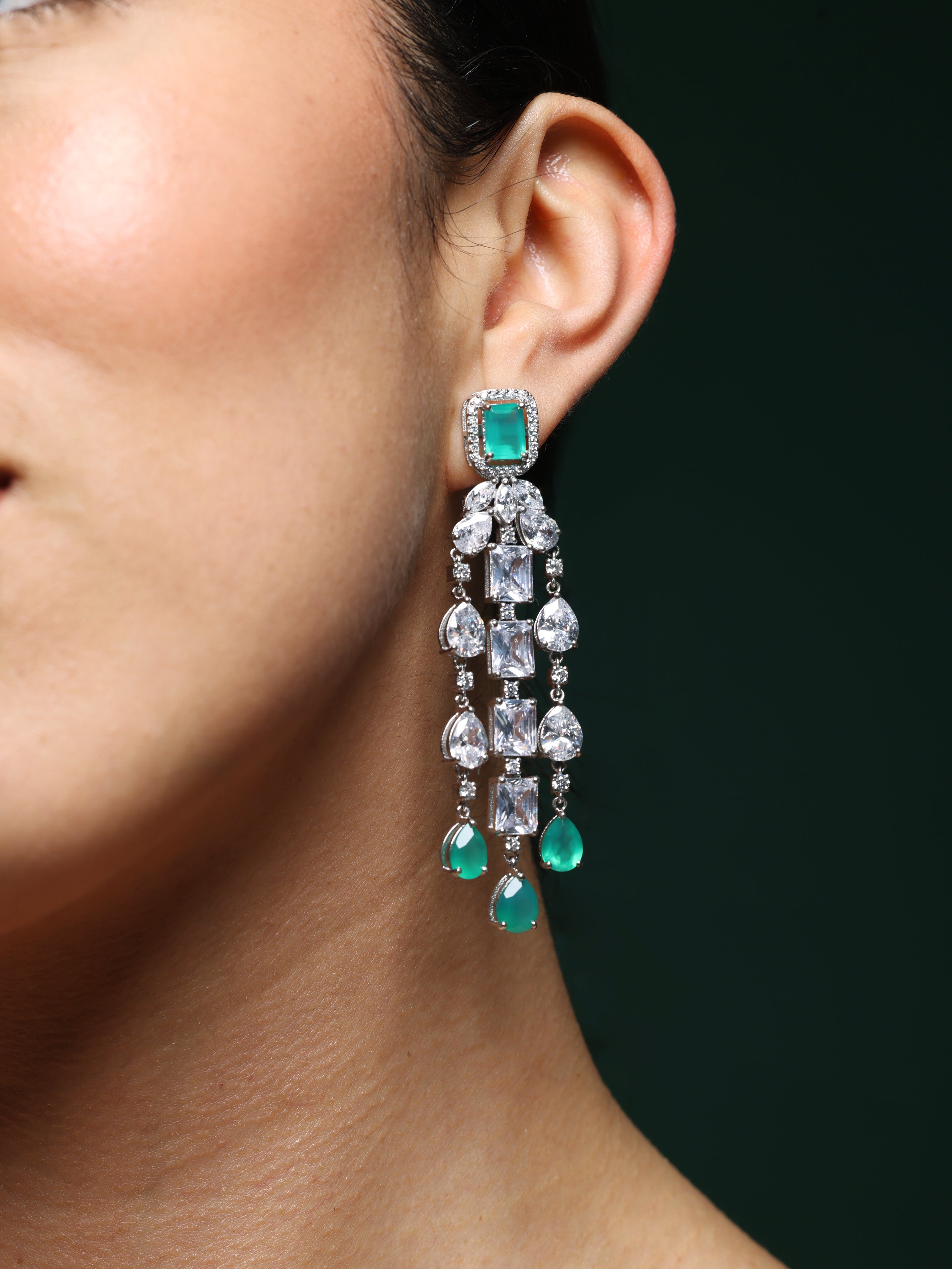Twilight Radiant Emerald Drop Earrings Main image