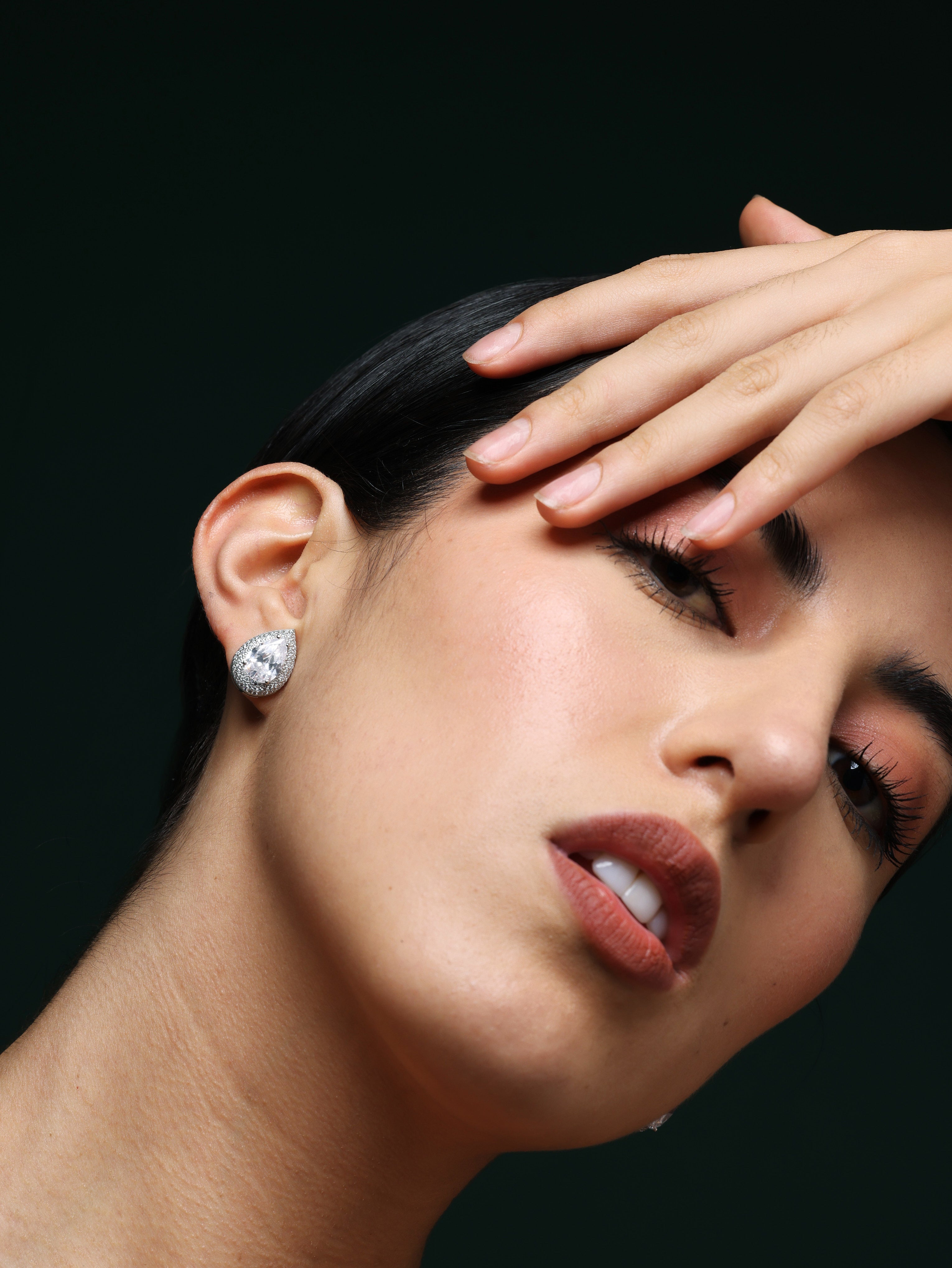CZ Bloom Whisper Studs Secondary image
