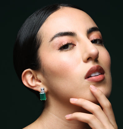 Wedded Bliss Emerald Studs