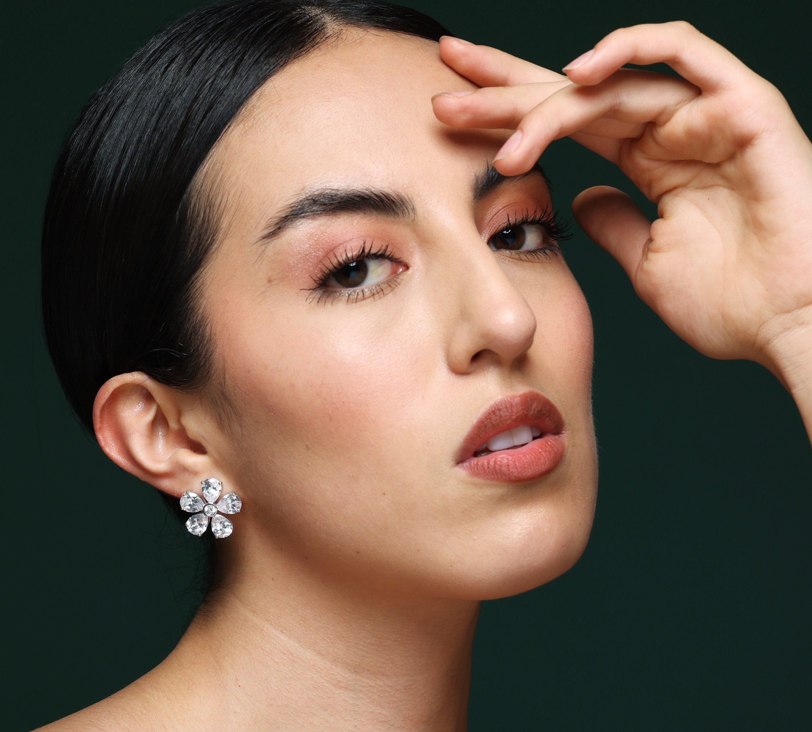 Rukmini Vasanth in Promise Petal Diamond Studs Secondary image