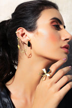 Varnika Arora curlicue ring featuring a delicate, spiral design perfect for elegant jewelry styling.