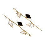 Varnika Arora Medley Earrings featuring mixed metal design with intricate patterns and dangling elements for a stylish look