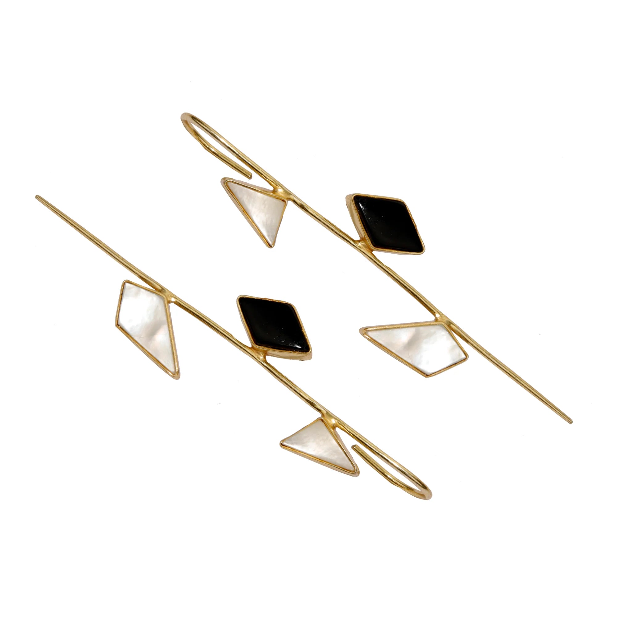 Varnika Arora Medley Earrings featuring mixed metal design with intricate patterns and dangling elements for a stylish look