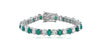 Emerald Aurora Charm Tennis Bracelet