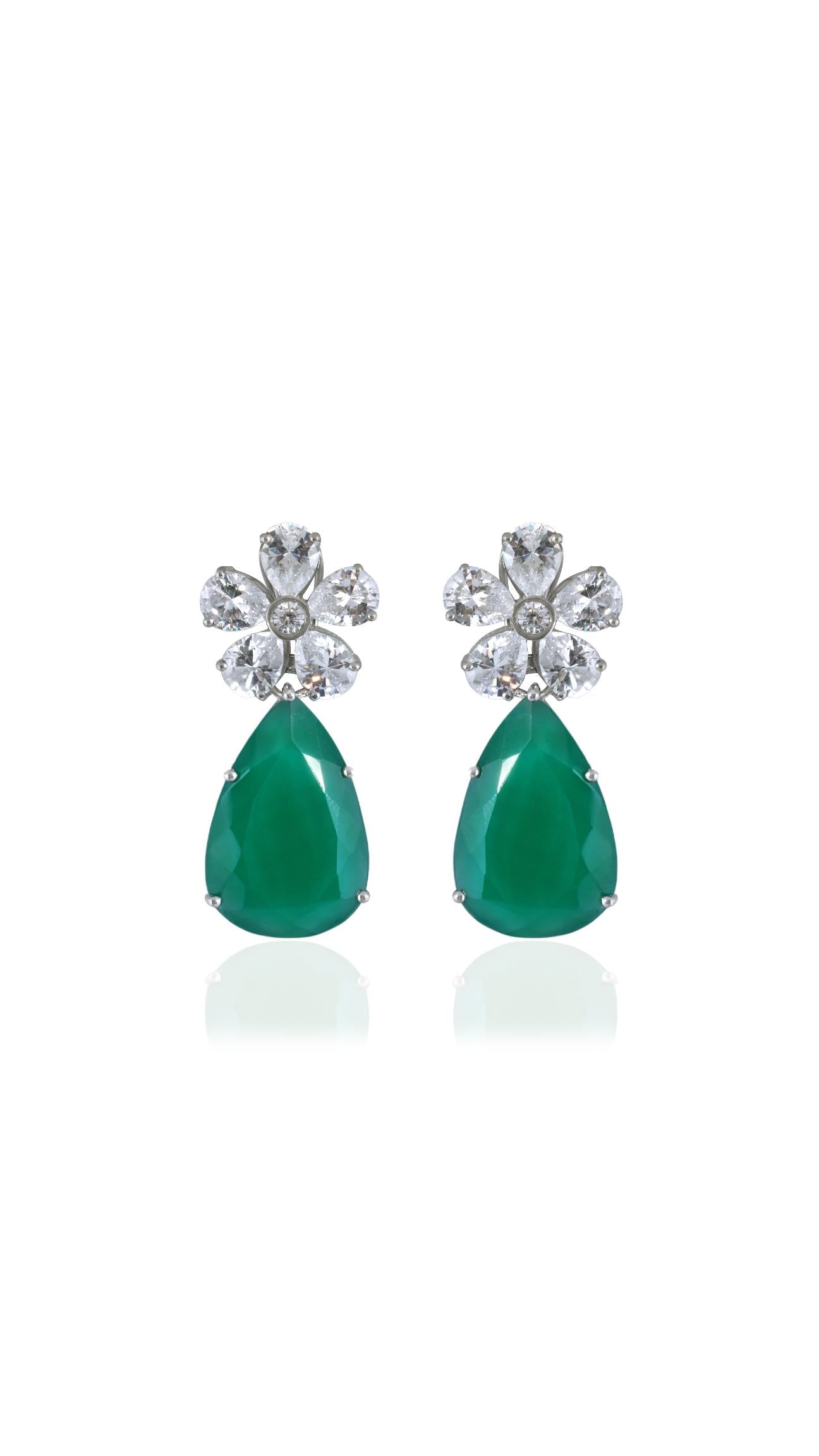 Aahna Kumra in Vow of Love Emerald Earrings Secondary image