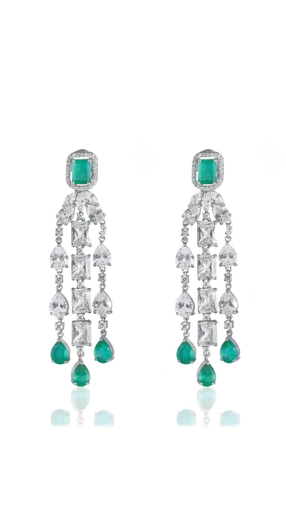 Twilight Radiant Emerald Drop Earrings