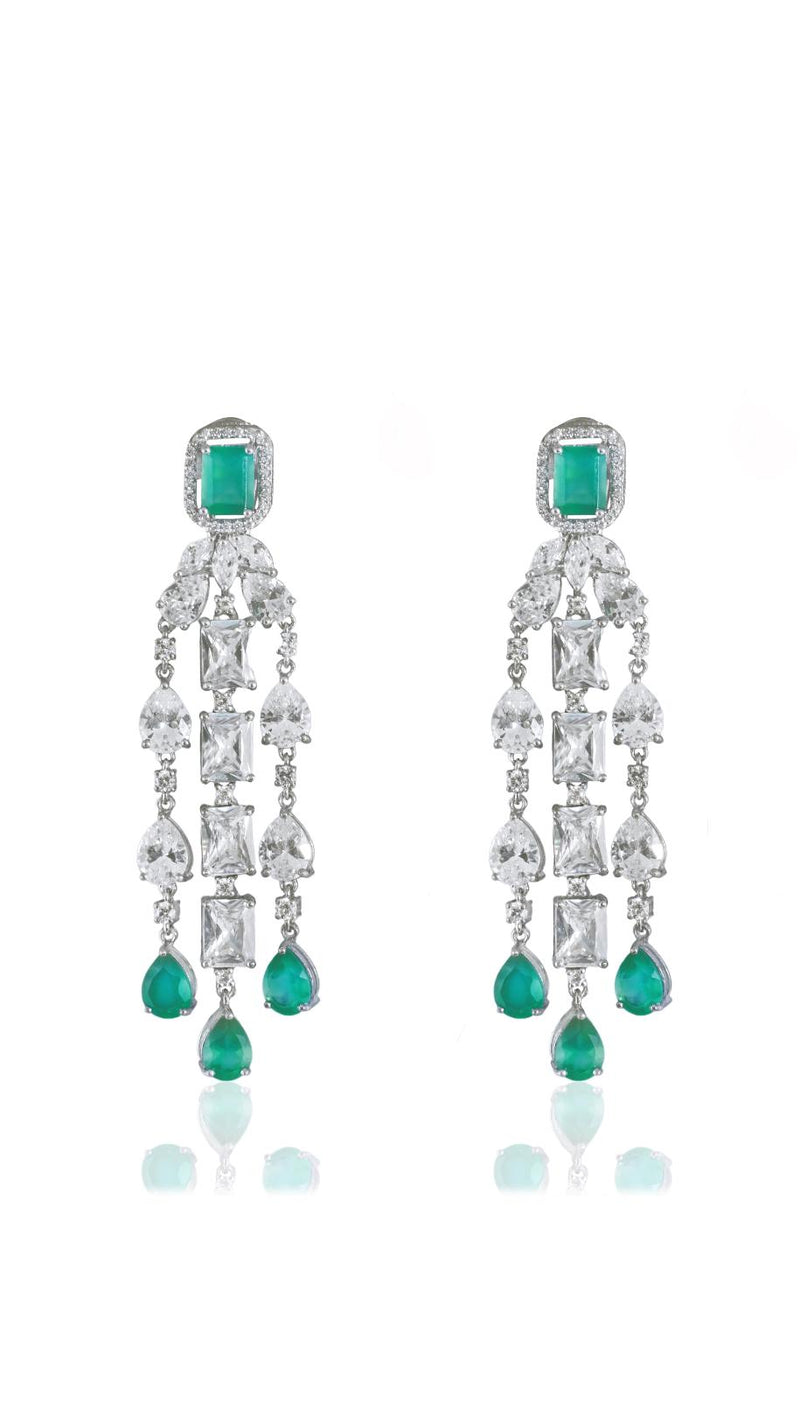 Twilight Radiant Emerald Drop Earrings