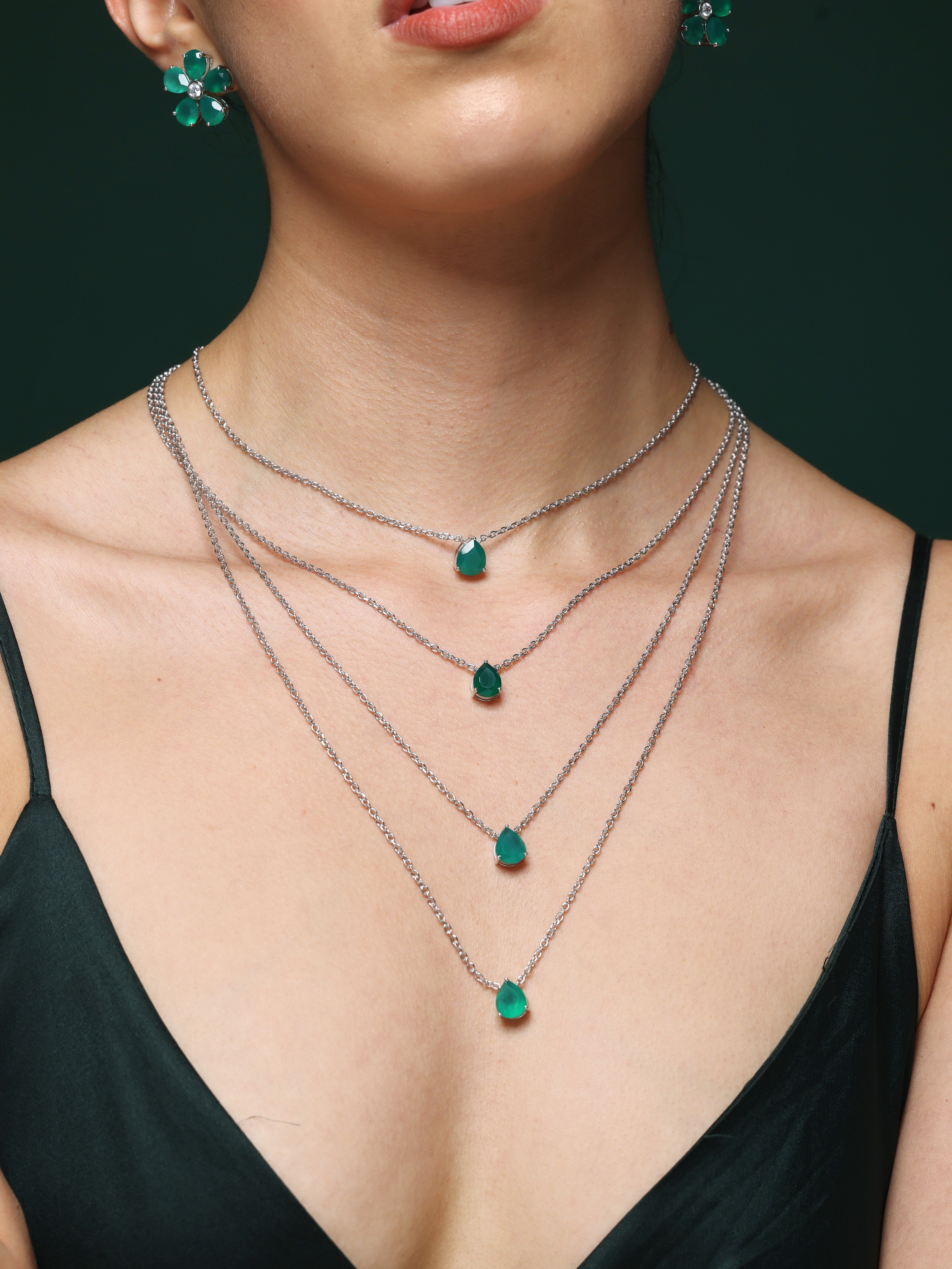 Waves of Promise Emerald Necklace Main image