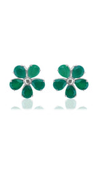 Promise Petal Emerald Studs