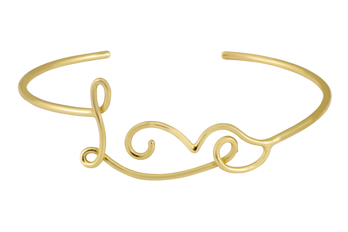 Ally - 22K Gold Plated Love Bangle Main image