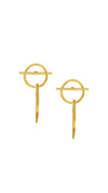 Gold Plated Elipse Earrings