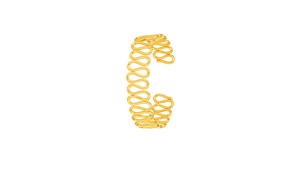Gold Plated Spiral Cuff