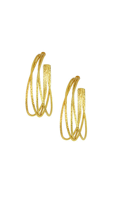 Gold Plated Verse Hoops Main image