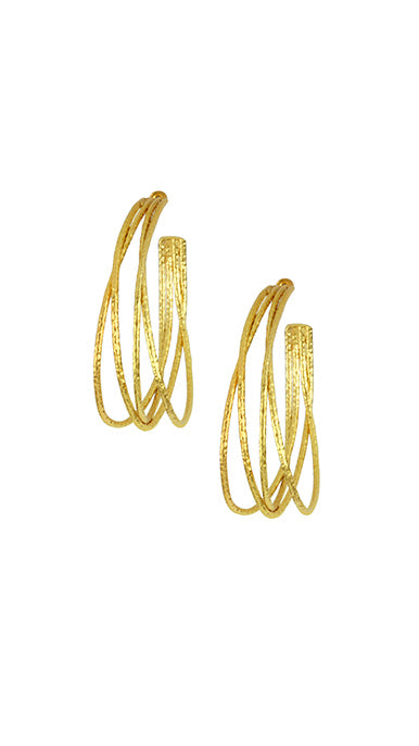 Gold Plated Verse Hoops