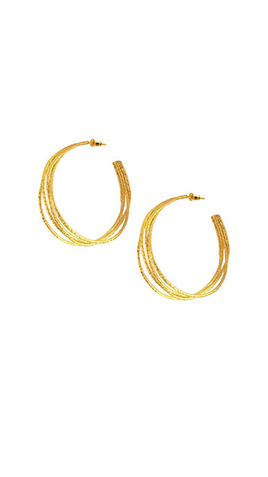 Gold Plated Verse Hoops