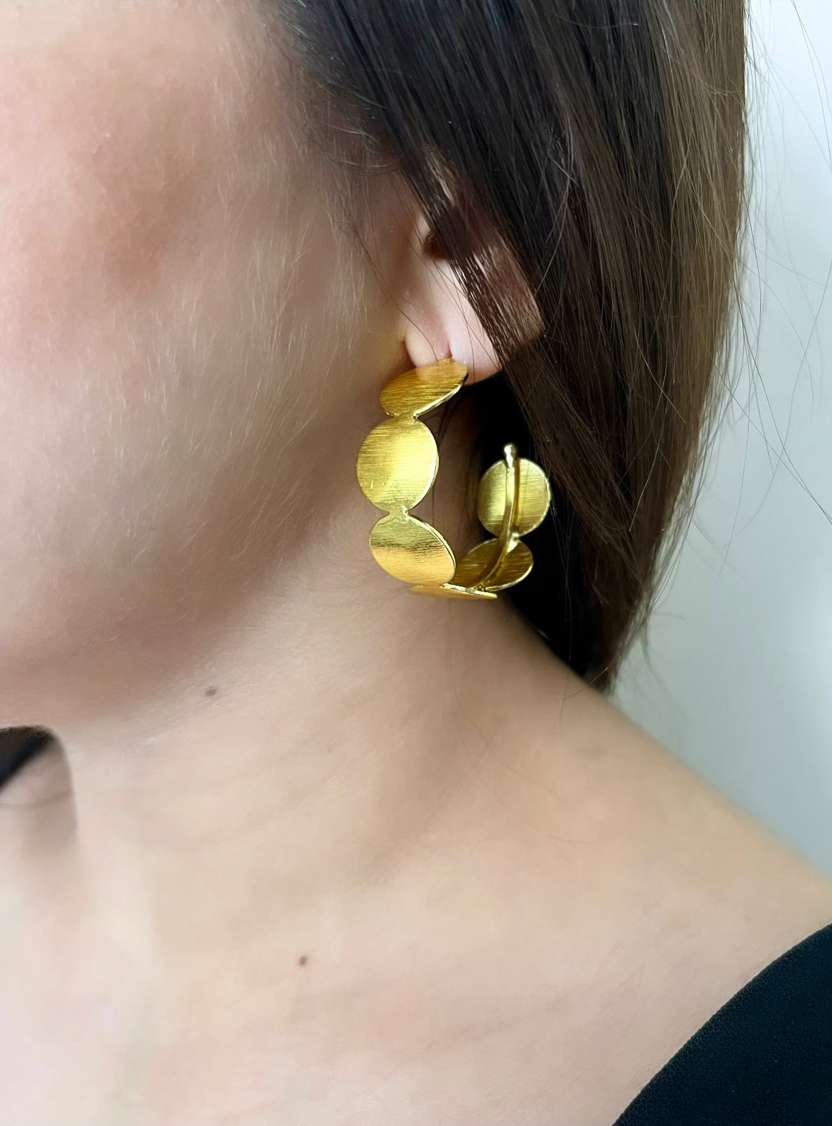 Gold Plated Gloria Hoops Secondary image
