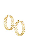 Gold Plated Spiral Hoops