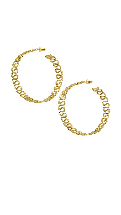 Gold Plated Spiral Hoops