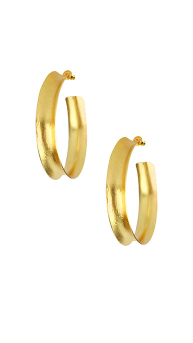 Gold Plated Funnel Hoops