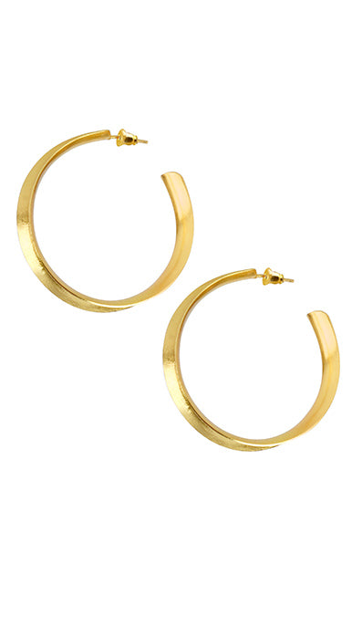 Gold Plated Funnel Hoops