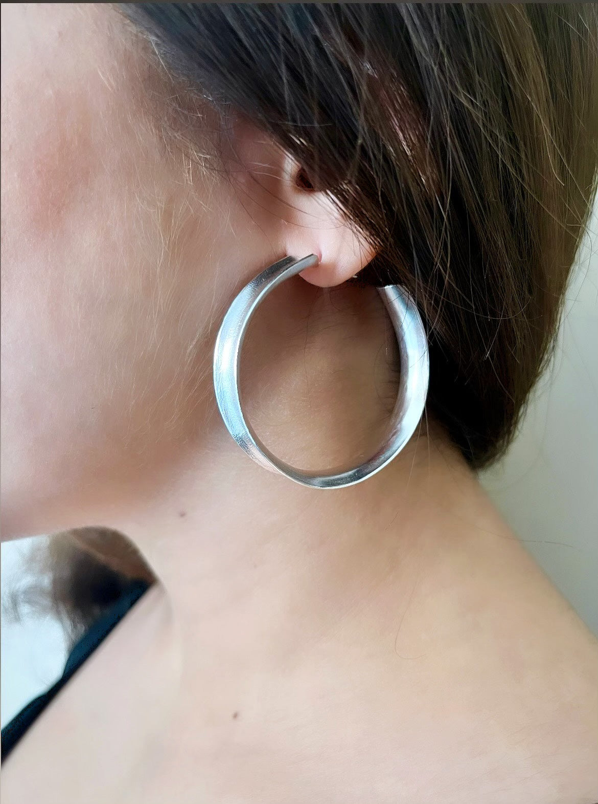 Silver Plated Funnel Hoops Main image