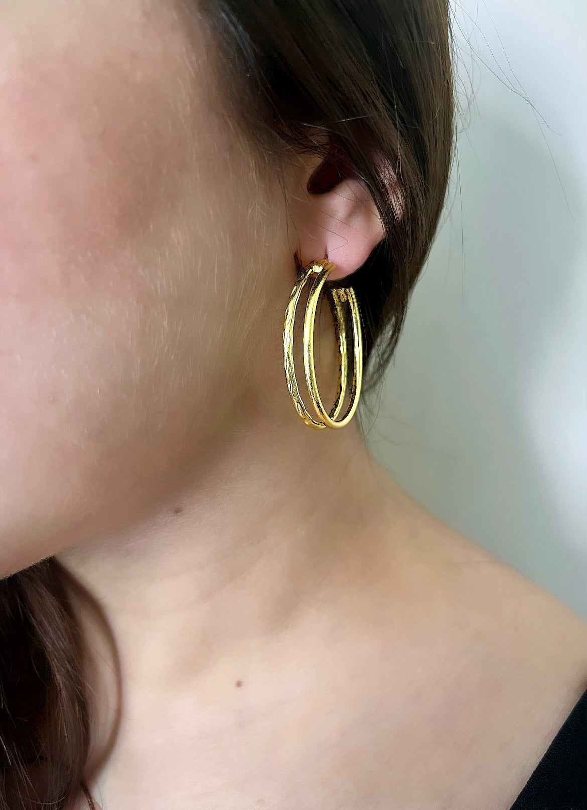 Gold Plated Tram Hoops Main image