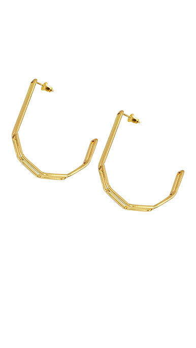 Gold Plated Frame Hoops