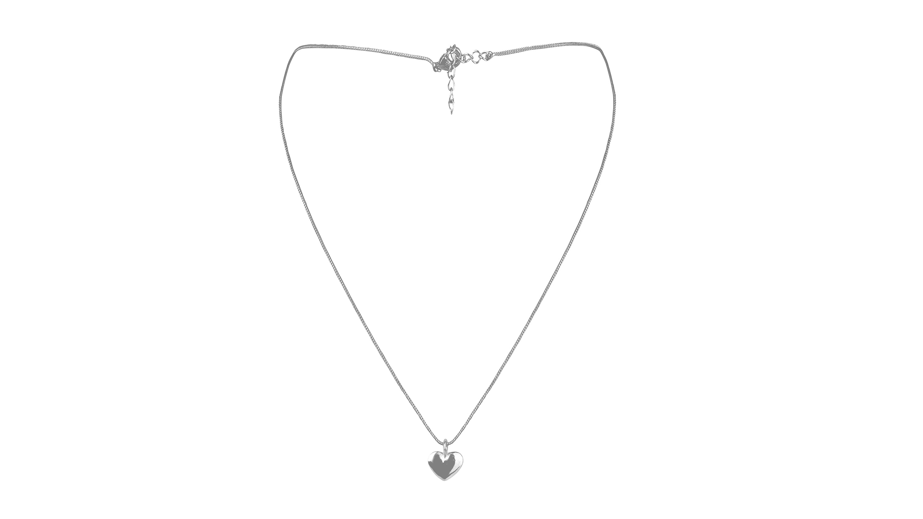 Hearty Silver Necklace