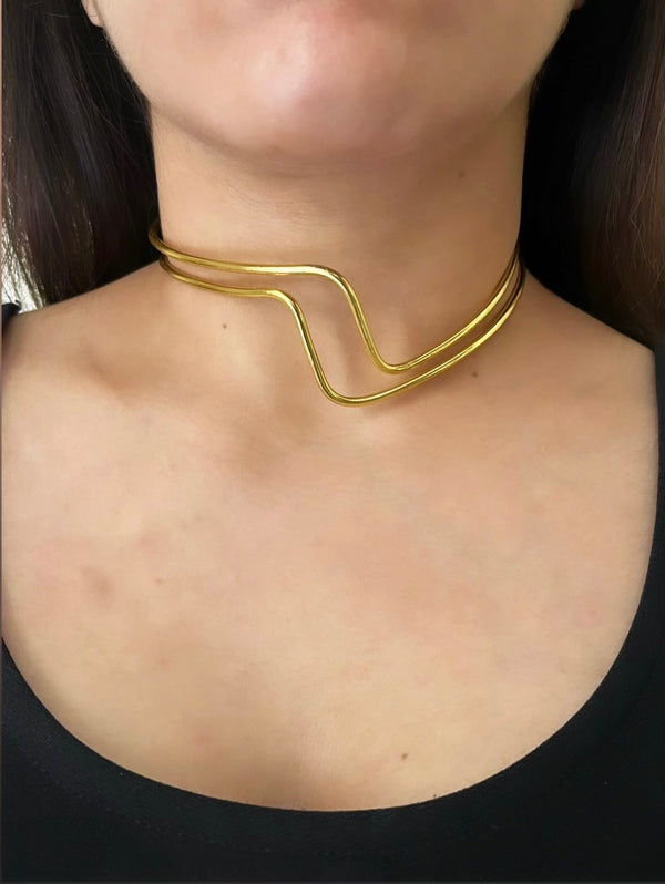 Gold Plated Twisted Choker