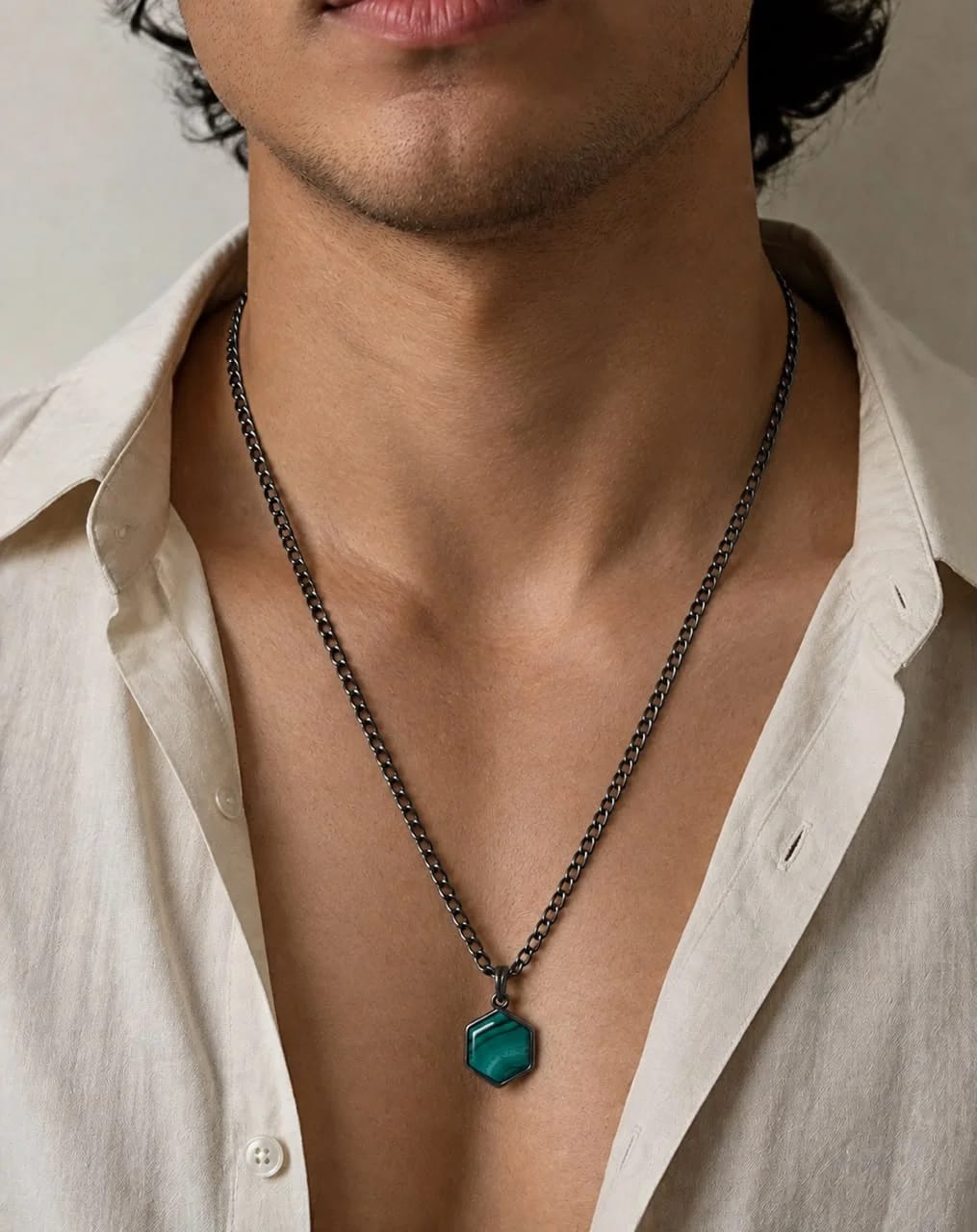 Malachite Noir Chain