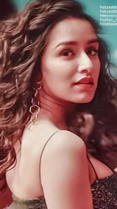 Shraddha Kapoor in Maze Earrings - Gold & Rose Gold