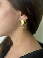 Reyhaa Suneja in Gold Plated Slick Studs