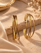 Gold Plated Verse Hoops