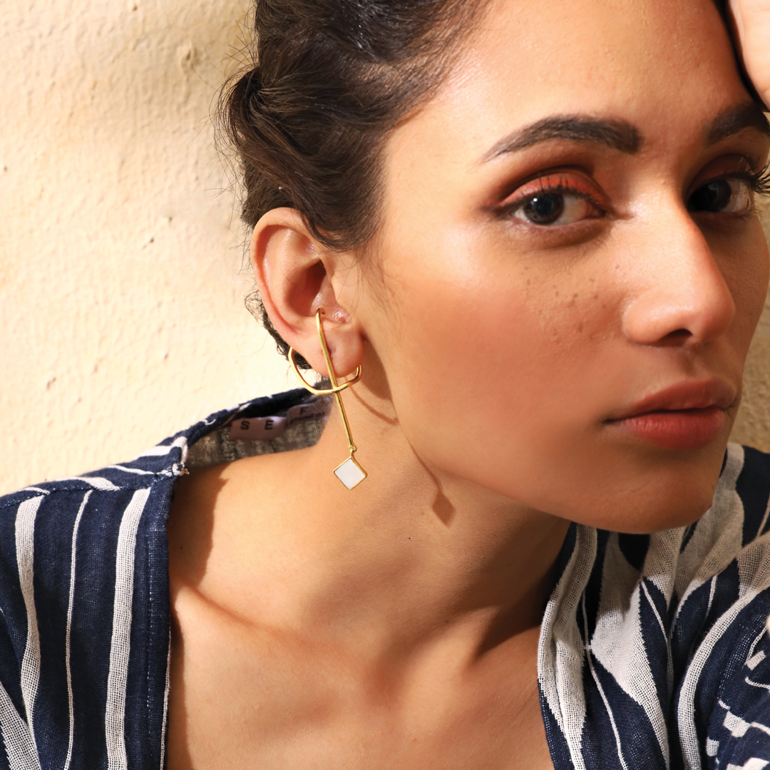 Sukhneet Wadhwa in Whisp Earrings