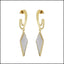 Varnika Arora Rakulpreet Kairo Hoops earrings shown on model, featuring stylish gold-tone hoop jewelry with intricate design.