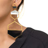 Diana Penty in Larva Earrings- White  & Black