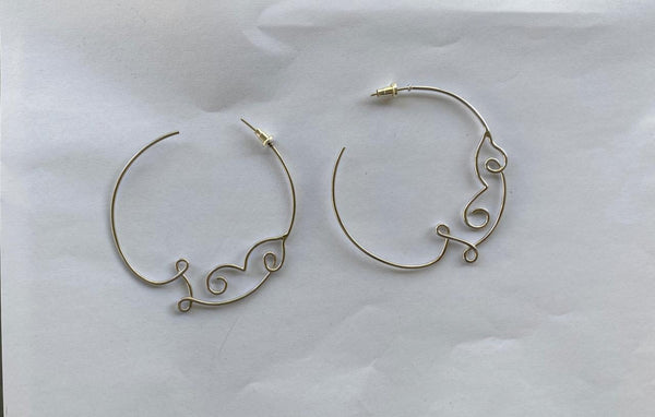 Flaccid - 22K Silver Plated Love Hoops Earrings