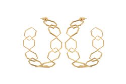 Splice - 22K Gold Plated Heart Earrings Hoops