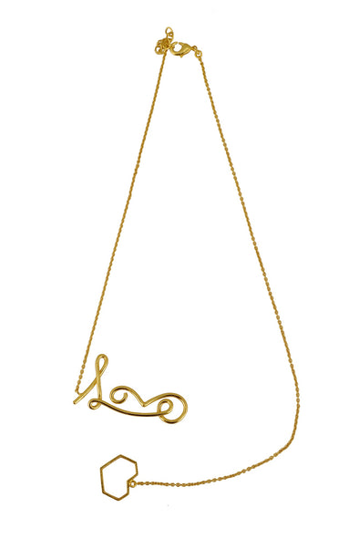 Pierce - 22K Gold Plated Love Heart Neckpiece