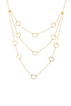 Contour - 22K Gold Plated Heart Layered Chain Neckpiece